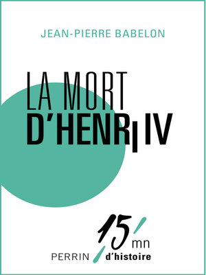 cover image of La mort d'Henri IV